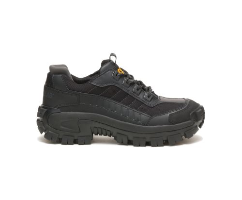 Black Caterpillar Invader Steel Toe Work Shoe - Men's Work Shoes Egypt G9F3KJC