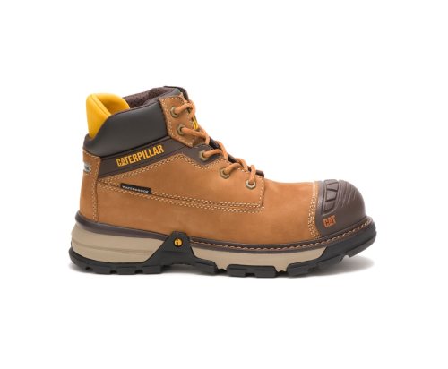 Brown Caterpillar Excavator Superlite Waterproof Nano Toe Work Boot - Women's Work Boots Egypt OGMCG6O