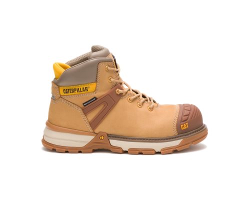 Brown Caterpillar Excavator Superlite Waterproof Nano Toe Work Boot - Men's Work Boots Egypt U7HX6PW