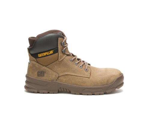 Brown Caterpillar Mobilize Alloy Toe Work Boot - Men's Work Boots Egypt 901W4S4