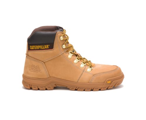 Brown Caterpillar Outline Work Boot - Men's Work Boots Egypt JRW5SI4