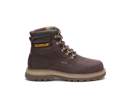 Coffee Caterpillar Fairbanks 6" Waterproof Steel Toe Work Boot - Men's Work Boots Egypt LFGX0LX