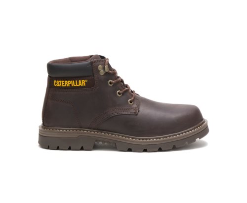 Coffee Caterpillar Outbase Steel Toe Work Boot - Men's Work Boots Egypt U81YPM1