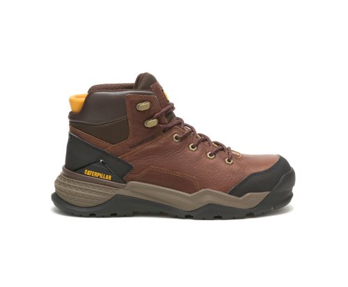 Copper Caterpillar Provoke Mid Waterproof Alloy Toe Work Boot - Men's Work Boots Egypt Z09DRCF