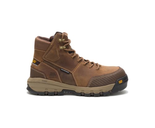 Dark Beige Caterpillar Device Waterproof Composite Toe Work Boot - Men's Work Boots Egypt 1DYPP6C