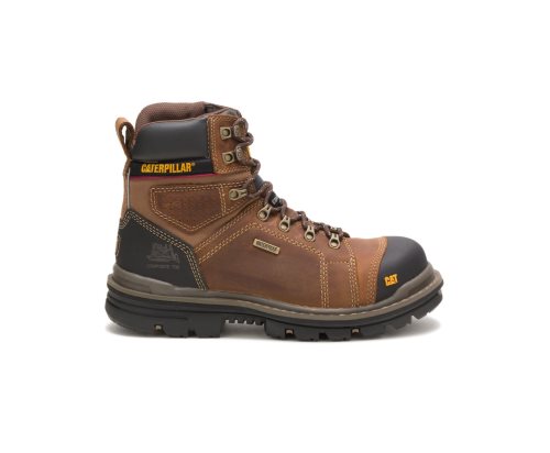 Dark Beige Caterpillar Hauler 6" Waterproof Composite Toe Work Boot - Men's Work Boots Egypt PCE93WL