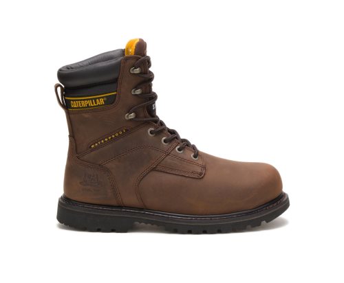 Dark Brown Caterpillar Salvo 8" Waterproof Steel Toe Thinsulate™ Work Boot - Men's Work Boots Egypt 5NVTZQB