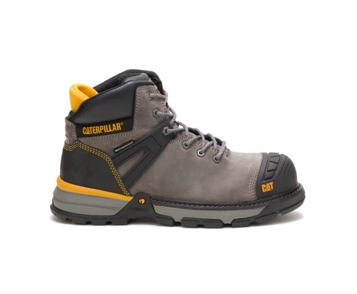 Grey / Black Caterpillar Excavator Superlite Waterproof Nano Toe Work Boot - Men's Work Boots Egypt 6UZIOWI