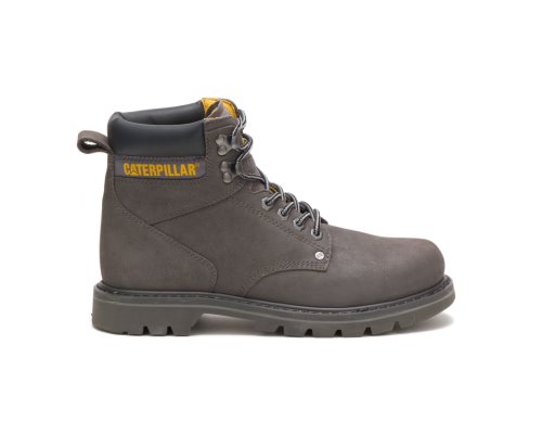 Grey Caterpillar Second Shift Steel Toe Work Boot - Men's Work Boots Egypt ID6OFQL