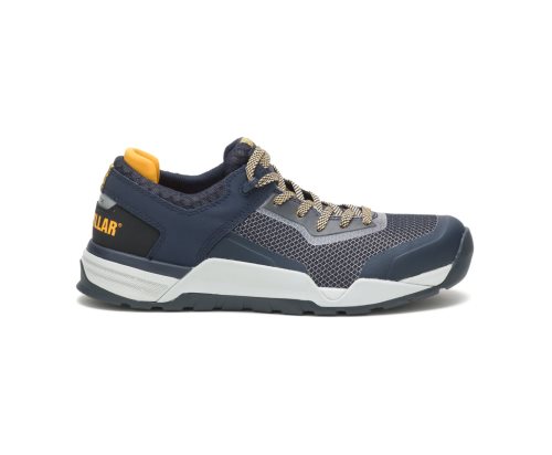 Navy / Yellow Caterpillar Bolt Alloy Toe Work Shoe - Men's Sneakers Egypt LM0FHKK