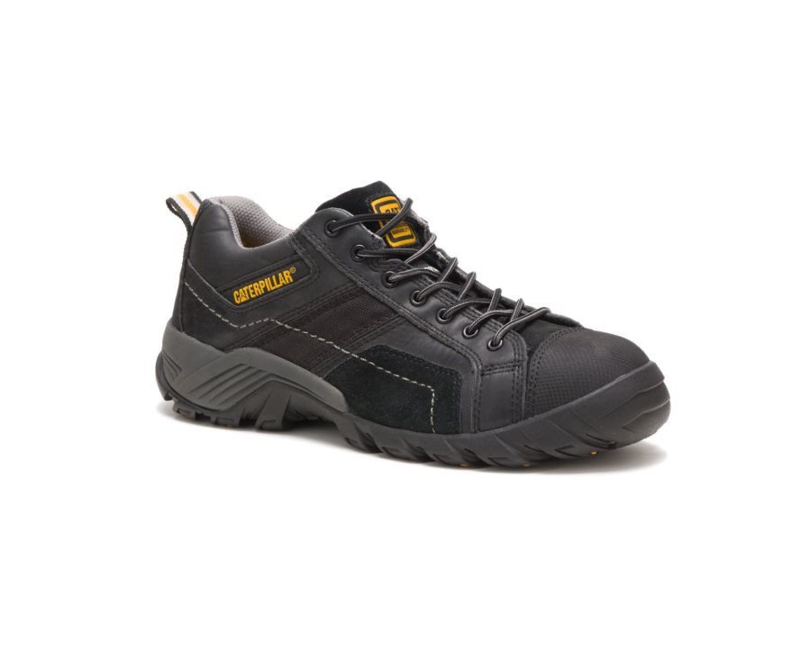 Black Caterpillar Argon Composite Toe Work Shoe - Men's Work Shoes Egypt X9MB5DY