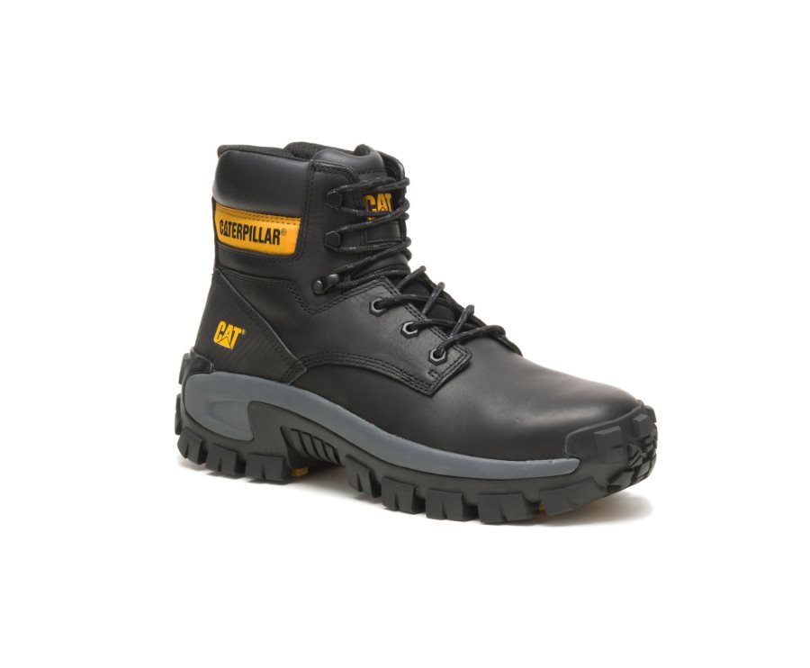 Black Caterpillar Invader Hi Steel Toe Work Boot - Men's Work Boots Egypt 1XTXMMP