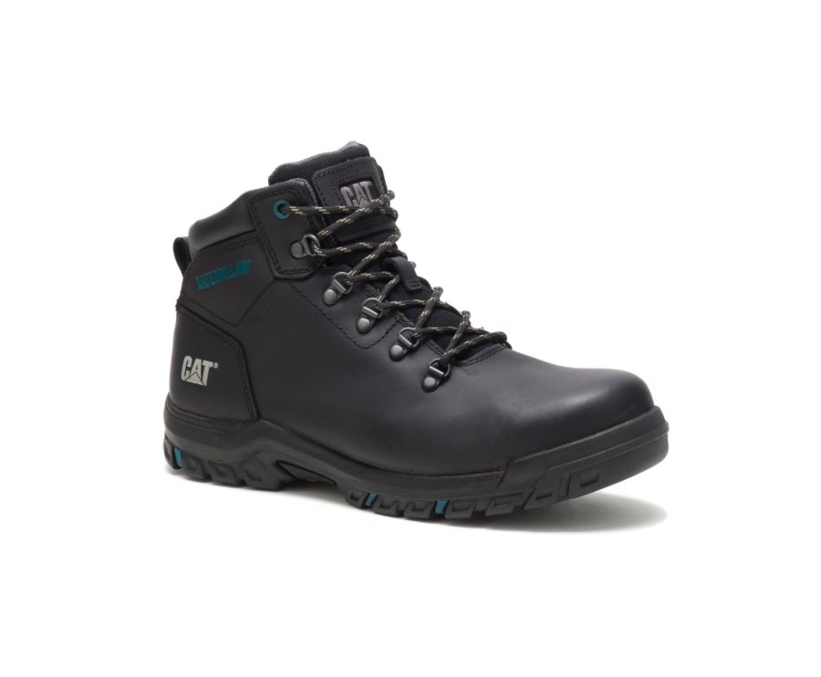 Black Caterpillar Mae Steel Toe Waterproof Work Boot - Women's Work Boots Egypt YGWF0V6