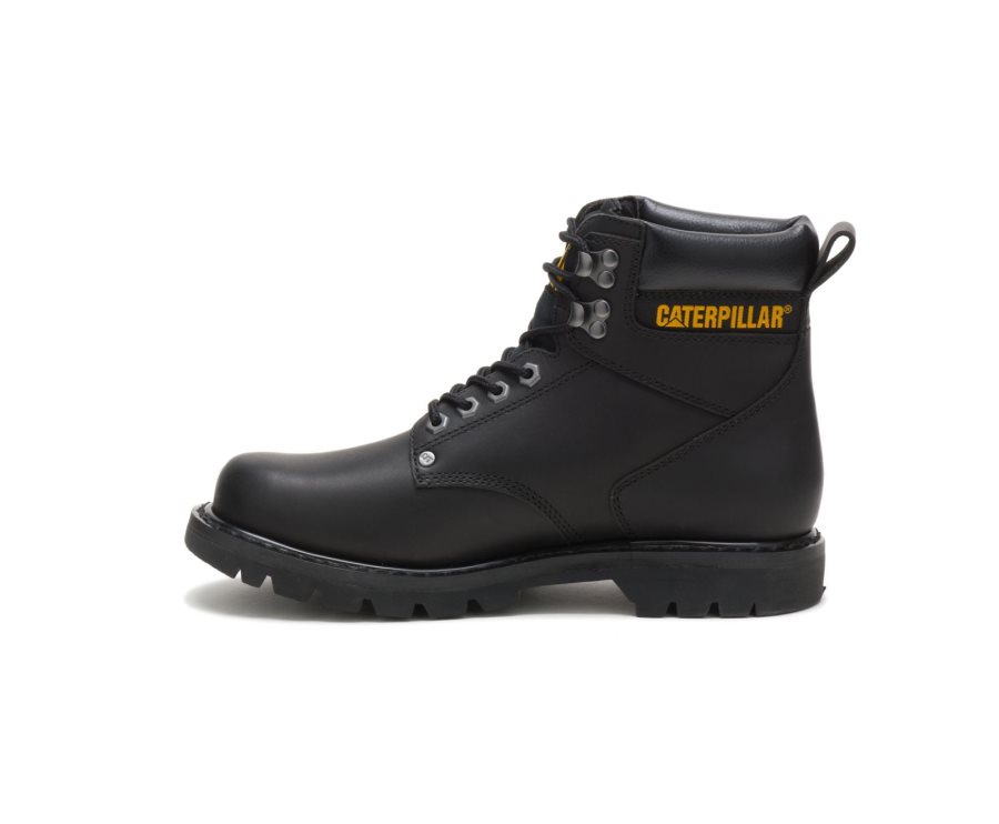 Black Caterpillar Second Shift Work Boot - Men's Work Boots Egypt SC1TYJ7