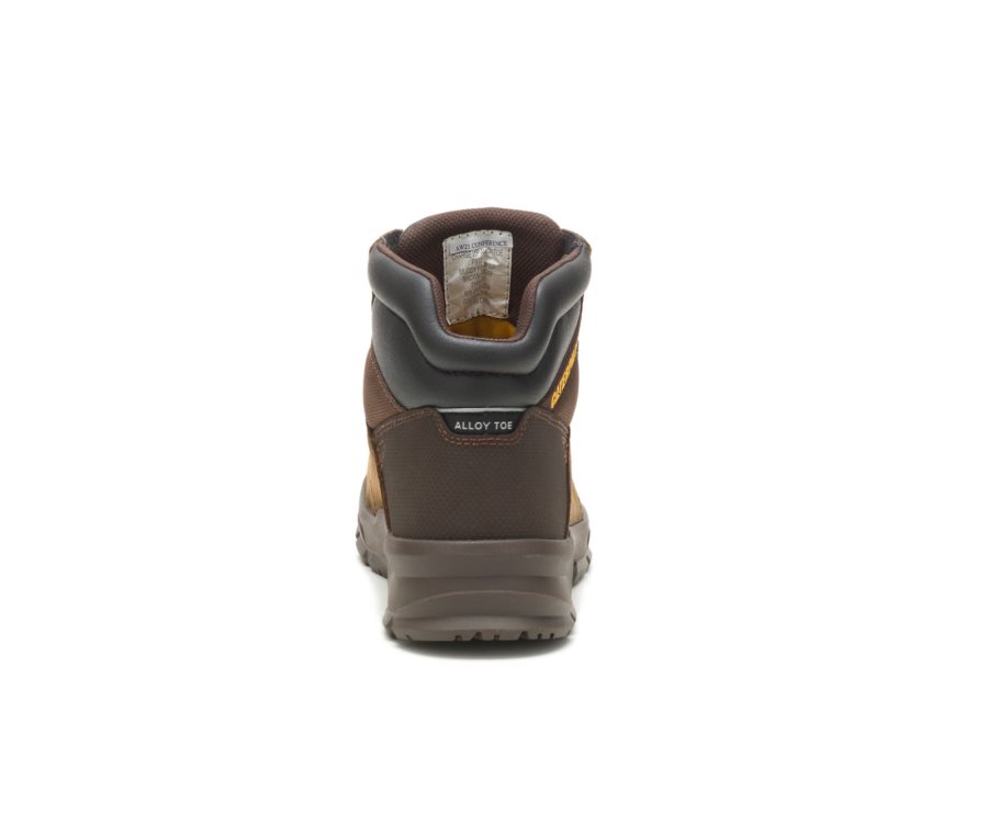 Brown Caterpillar Charge Waterproof Alloy Toe Work Boot - Men's Work Boots Egypt O4HCCM8