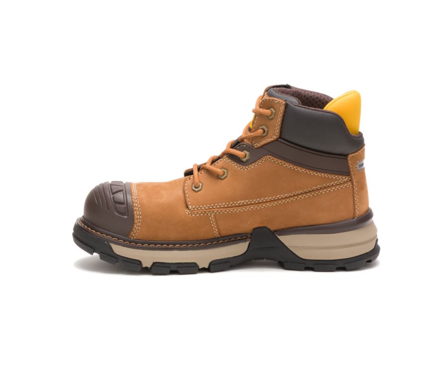 Brown Caterpillar Excavator Superlite Waterproof Nano Toe Work Boot - Women's Work Boots Egypt OGMCG6O