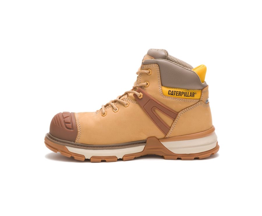 Brown Caterpillar Excavator Superlite Waterproof Nano Toe Work Boot - Men's Work Boots Egypt U7HX6PW