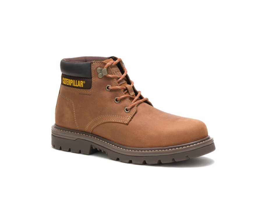 Brown Caterpillar Excavator Superlite Waterproof Thinsulate™ Nano Toe Work Boot - Men's Work Boots Egypt WBXTD57