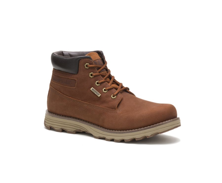 Brown Caterpillar Founder Waterproof Thinsulate™ Boot - Men's Waterproof Boots Egypt Q3FQQN4