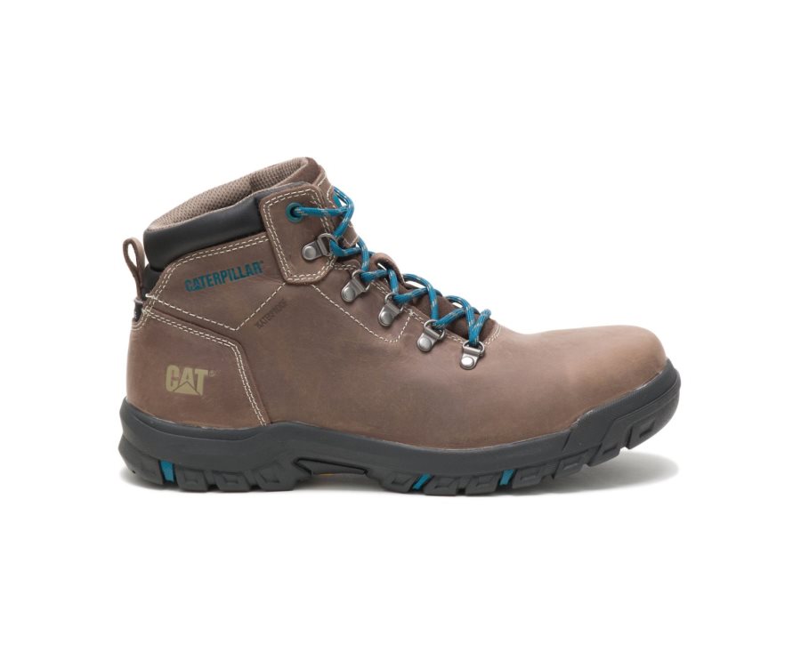 Brown Caterpillar Mae Steel Toe Waterproof Work Boot - Women\'s Work Boots Egypt RPVL547