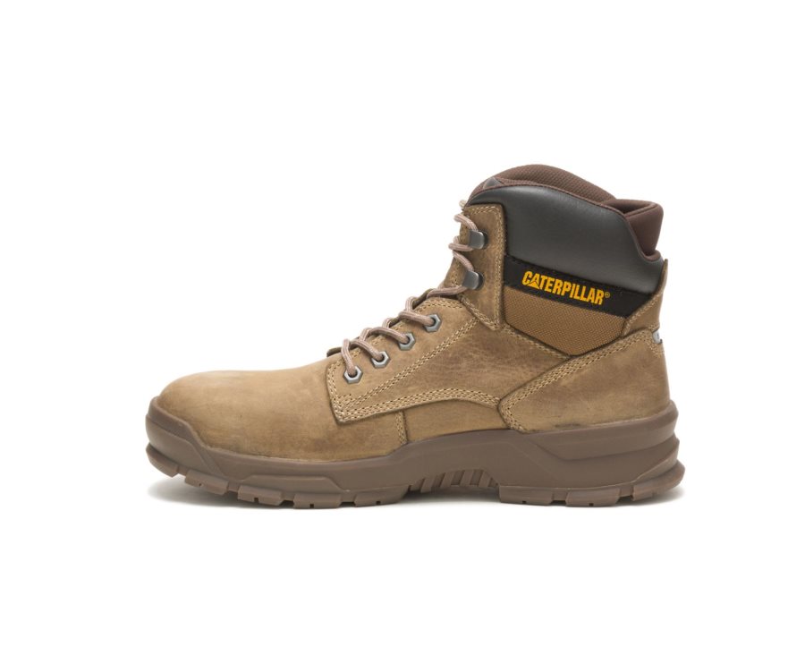 Brown Caterpillar Mobilize Alloy Toe Work Boot - Men's Work Boots Egypt 901W4S4