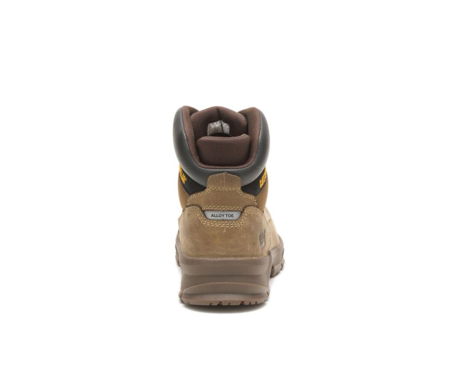 Brown Caterpillar Mobilize Alloy Toe Work Boot - Men's Work Boots Egypt 901W4S4