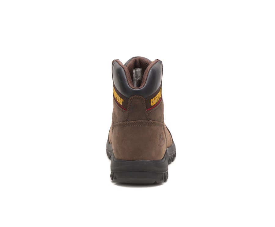 Brown Caterpillar Outline Work Boot - Men's Work Boots Egypt ALPQR6U