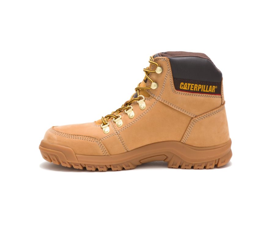 Brown Caterpillar Outline Work Boot - Men's Work Boots Egypt JRW5SI4