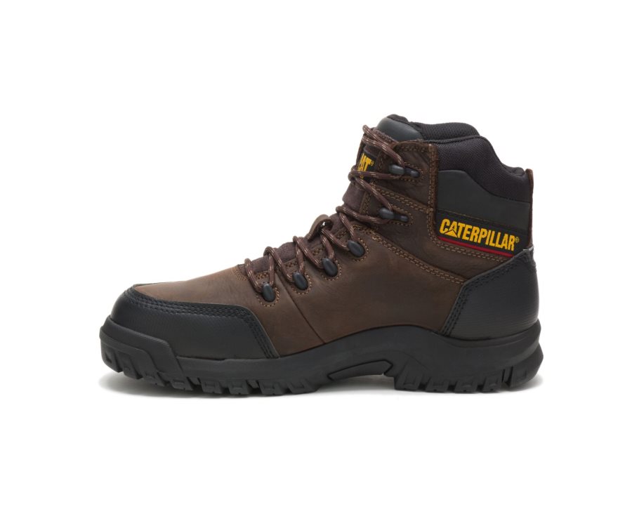 Brown Caterpillar Resorption Waterproof Composite Toe Work Boot - Men's Work Boots Egypt 4YK6EC7