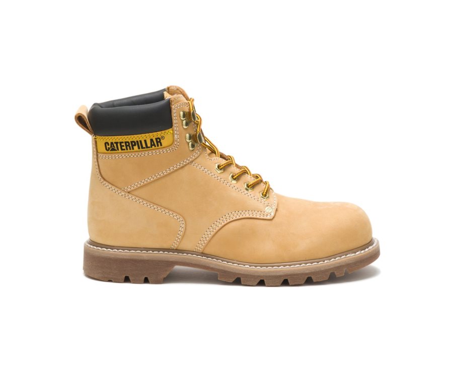 Brown Caterpillar Second Shift Steel Toe Work Boot - Men\'s Work Boots Egypt M3BN7B2