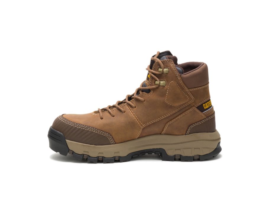 Dark Beige Caterpillar Device Waterproof Composite Toe Work Boot - Men's Work Boots Egypt 1DYPP6C