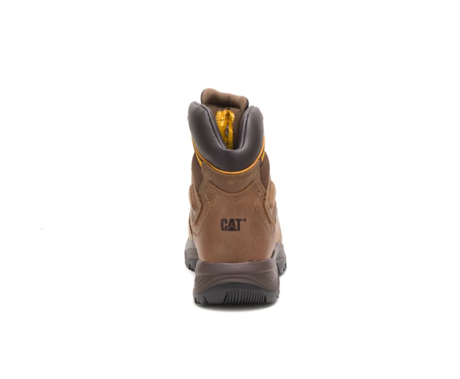 Dark Beige Caterpillar Diagnostic Hi Waterproof Thinsulate™ Steel Toe Work Boot - Men's Work Boots Egypt RSKBIFV