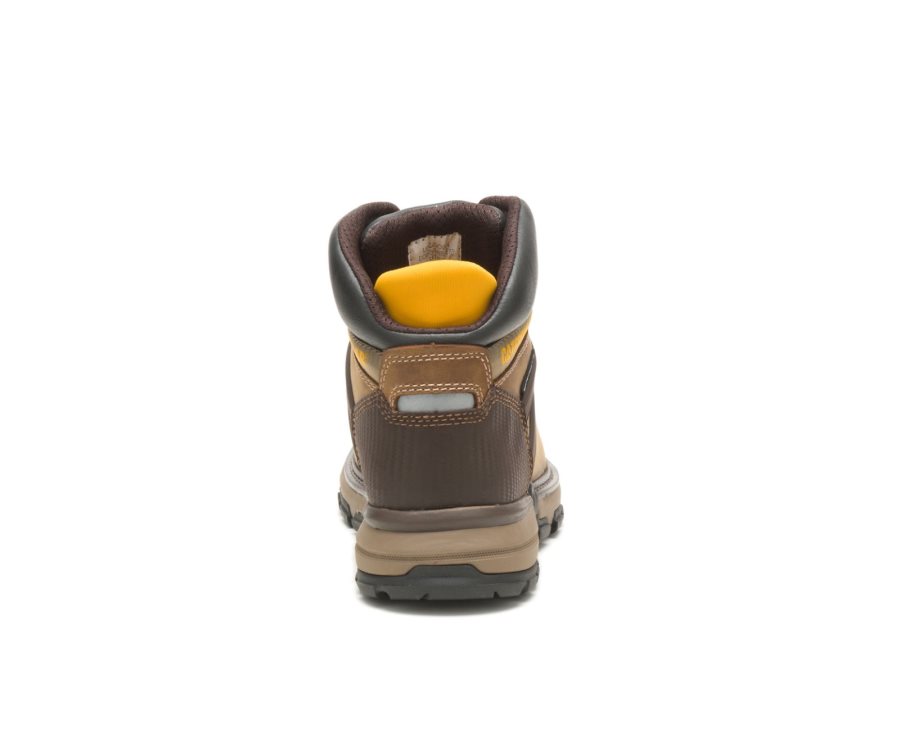 Dark Beige Caterpillar Excavator Superlite Waterproof Soft Toe Work Boot - Men's Work Boots Egypt O83JC3U