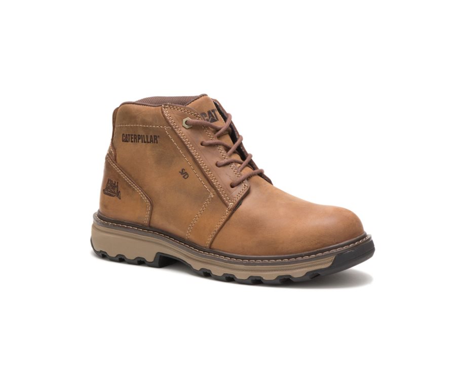 Dark Beige Caterpillar Parker Work Boot - Men's Work Boots Egypt K9MLPZR