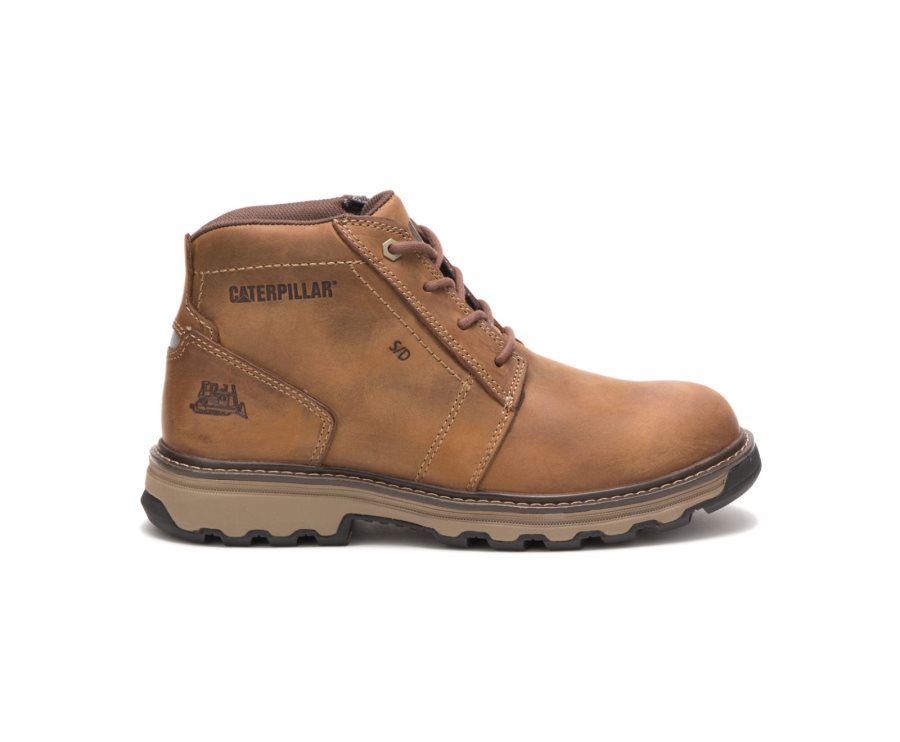 Dark Beige Caterpillar Parker Work Boot - Men\'s Work Boots Egypt K9MLPZR