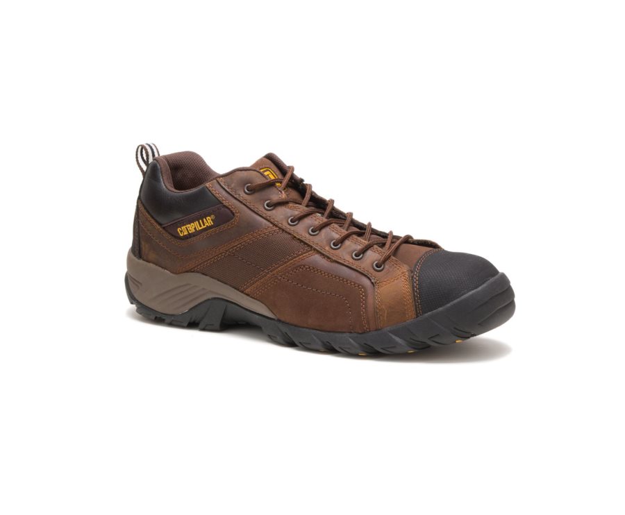 Dark Brown Caterpillar Argon Composite Toe Work Shoe - Men's Work Shoes Egypt NW0J9BI