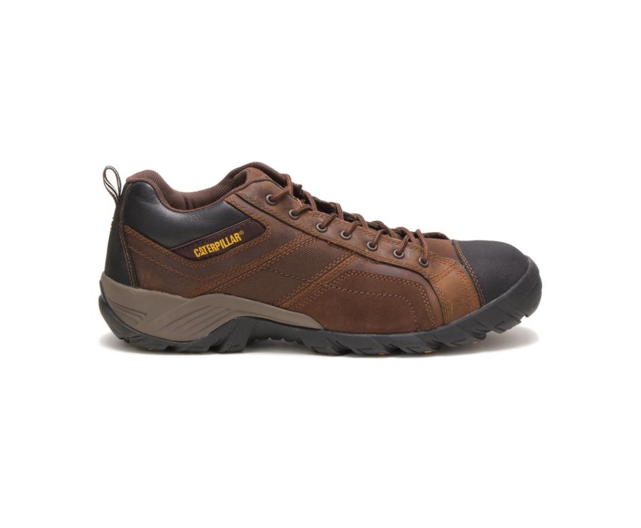 Dark Brown Caterpillar Argon Composite Toe Work Shoe - Men\'s Work Shoes Egypt NW0J9BI