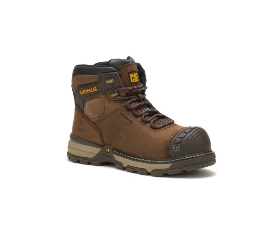 Dark Brown Caterpillar Excavator Superlite Waterproof Thinsulate™ Nano Toe Work Boot - Women's Work Boots Egypt 40OSUXY