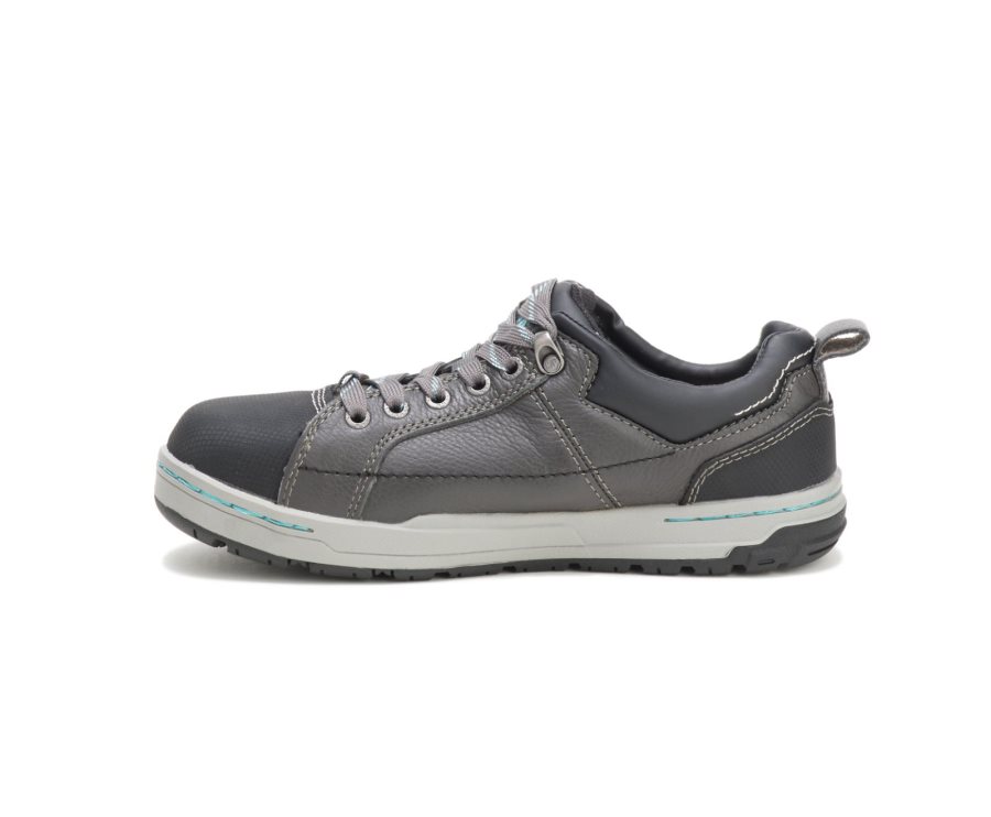 Dark Grey / Mint Caterpillar Brode Steel Toe Work Shoe - Women's Work Shoes Egypt Q0GYSYN