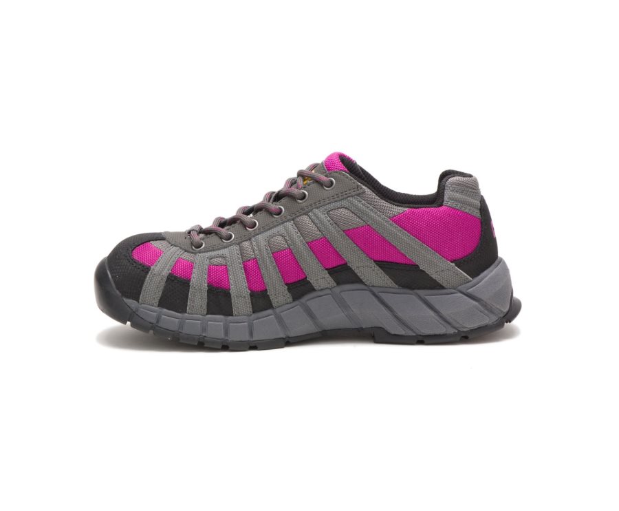 Deep Grey / Pink Caterpillar Switch Steel Toe Work Shoe - Women's Work Shoes Egypt BR8J46T