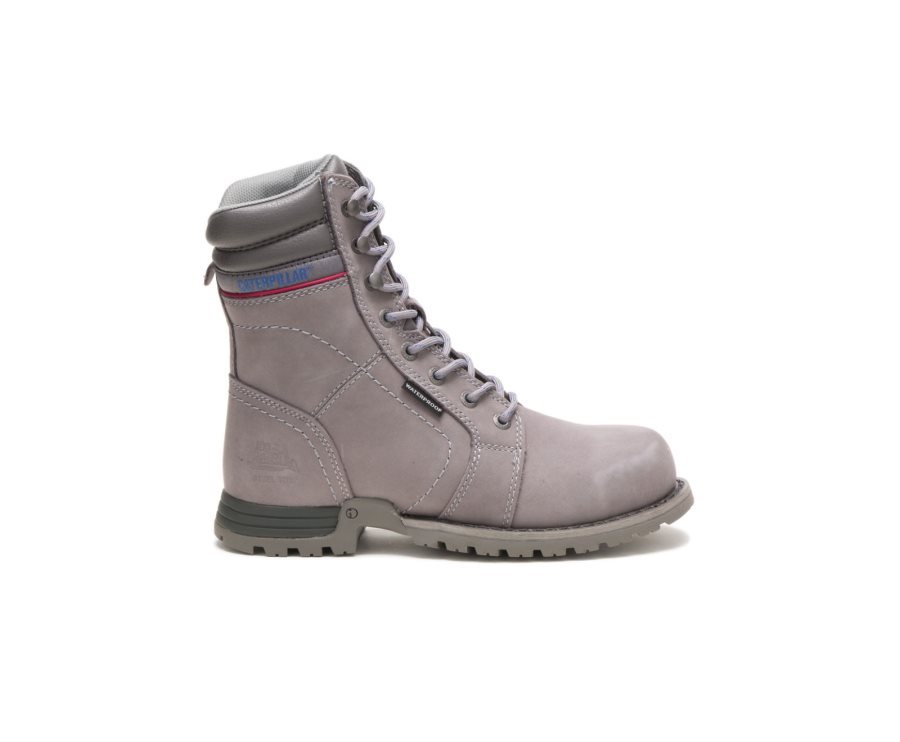 Grey Caterpillar Echo Waterproof Steel Toe Work Boot - Women\'s Work Boots Egypt FUZ16QO