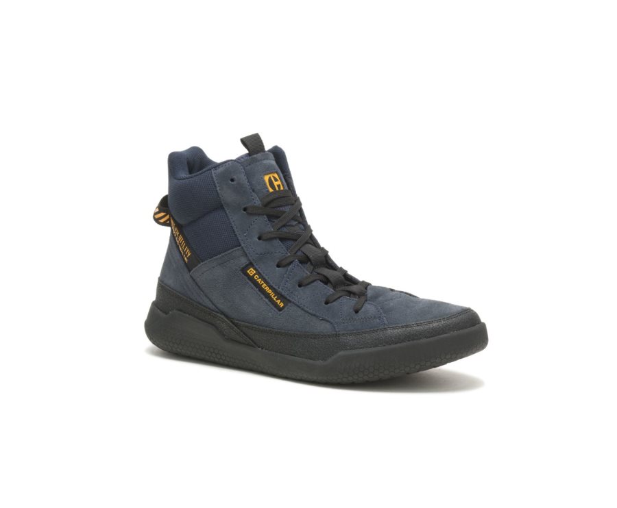 Navy Caterpillar CODE Hex Hi Utility - Men's Sneakers Egypt O68ZTAT