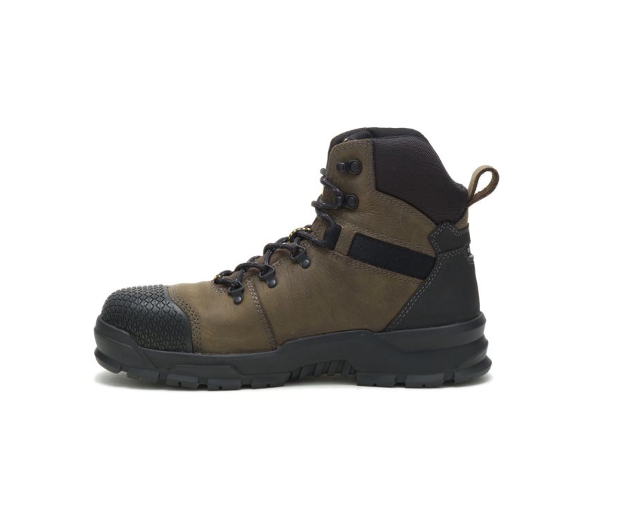 Olive / Black Caterpillar Accomplice X Waterproof Steel Toe Work Boot - Men's Work Boots Egypt IV56N45